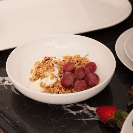 Bright Designs Melamine Deep Dish 
Set of 6 (D 22cm H 5cm) White