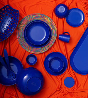 Bright Designs Melamine Deep Dish 
Set of 6 (D 22cm H 5cm) Royal Blue