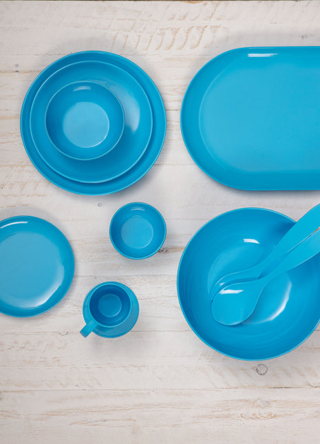 Bright Designs Melamine Deep Dish 
Set of 6 (D 22cm H 5cm) Light Blue