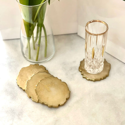 Asha's Set of 4 Resin Gold Coasters