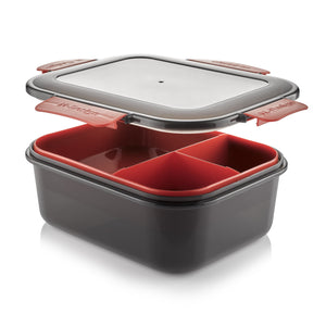 M-Design Fresco Lunch Box Pack of 3 - 2100ml - Free 9 Pc. Cutlery Set