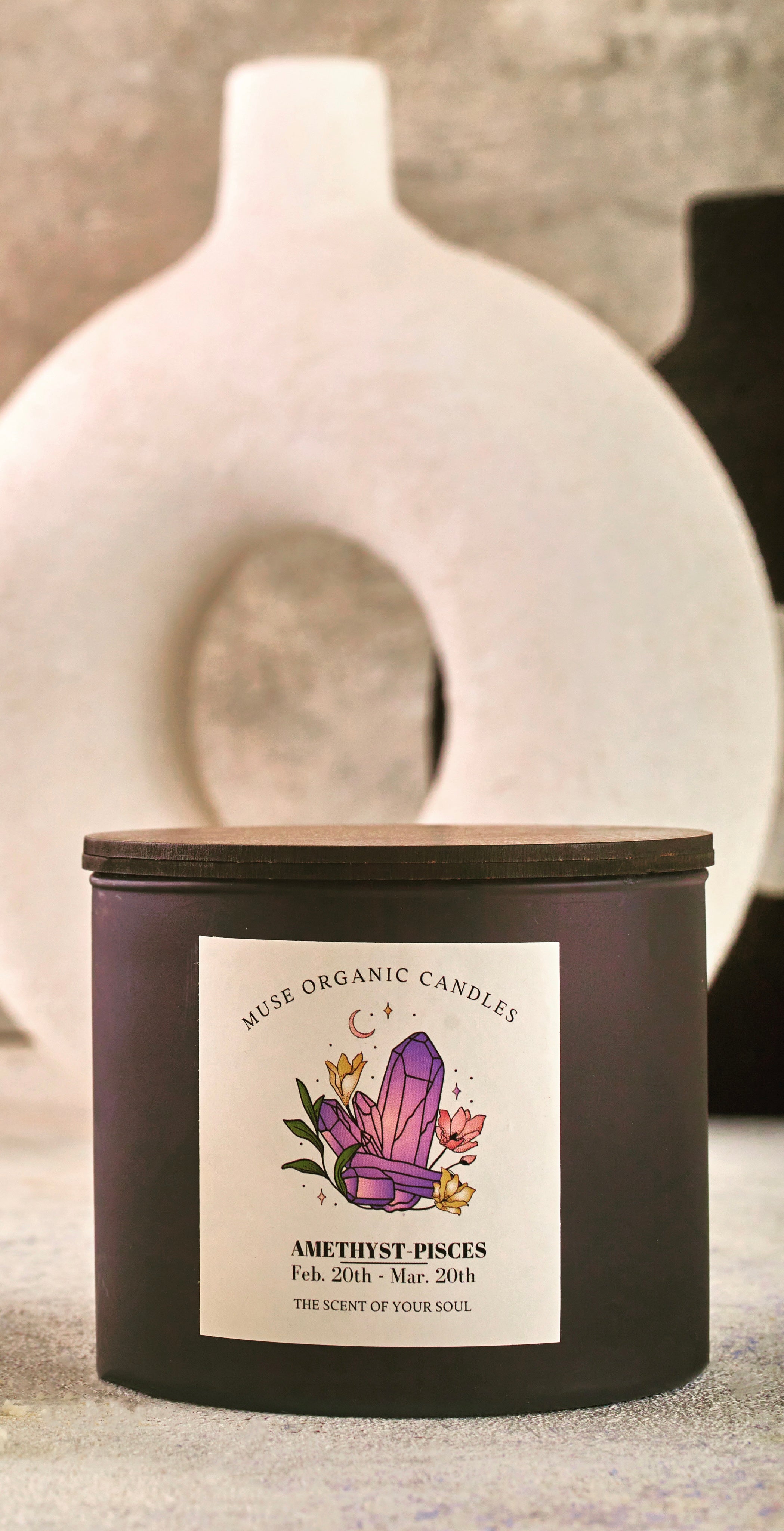 MUSE ORGANIC CANDLES PISCES- AMETHYST (380 g)