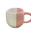 Pottery Mug / White and Pink