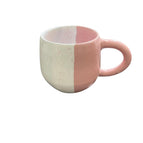 Pottery Mug / White and Pink