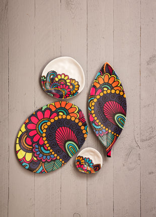Bright Designs Melamine Matt Dip Bowl 
Set of 2 (10cm) Paisley
