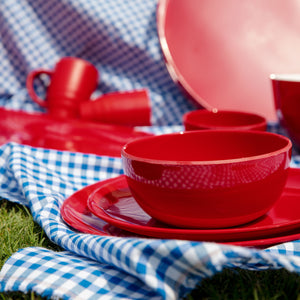 Bright Designs Melamine Bowl 
Set of 6 (D 14cm H 6cm)  Red