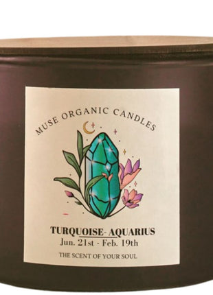 MUSE ORGANIC CANDLES AQUARIUS - TURQOUISE (380 g)