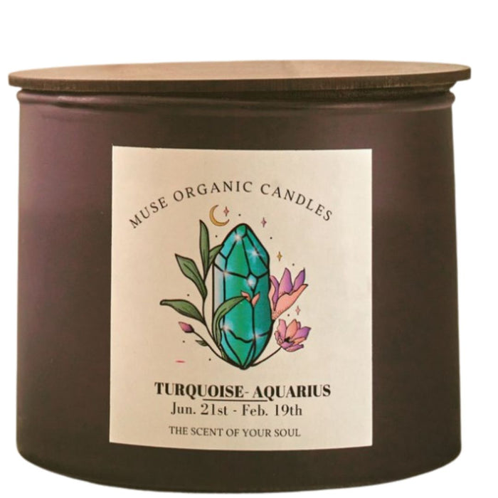 MUSE ORGANIC CANDLES AQUARIUS - TURQOUISE (380 g)