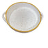 Pottery Tajin Off White Granulated with Gold Rim 25 cm