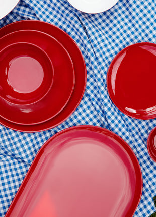 Bright Designs Melamine Deep Dish 
Set of 6 (D 22cm H 5cm) Red