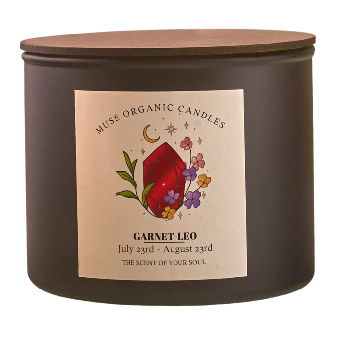 MUSE ORGANIC CANDLES LEO - GARNET (380 g)