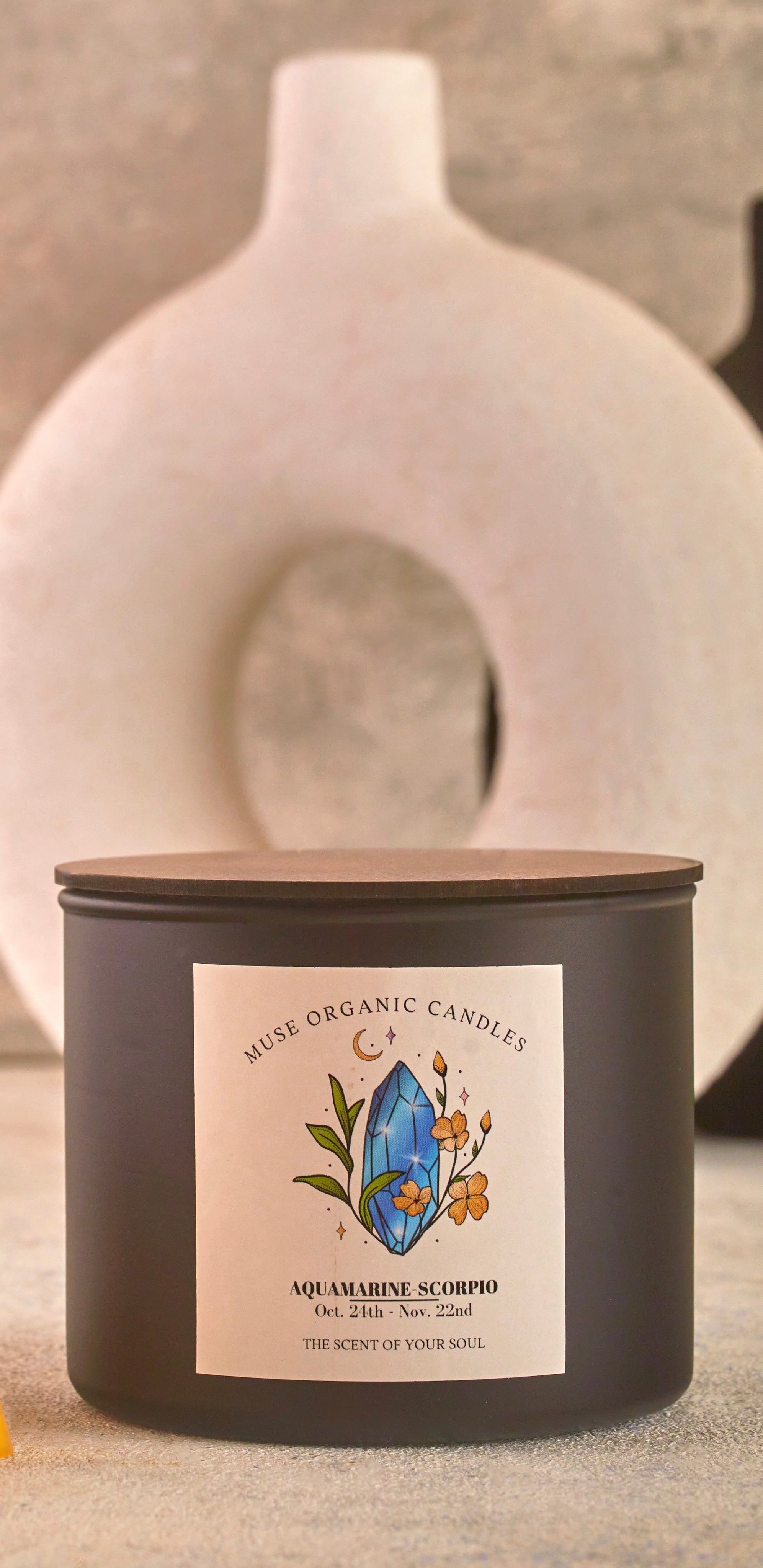 MUSE ORGANIC CANDLES SCORPIO - AQUAMARINE (380 g)