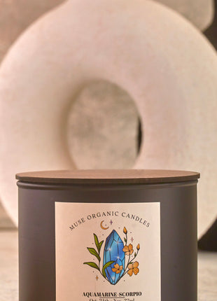 MUSE ORGANIC CANDLES SCORPIO - AQUAMARINE (380 g)
