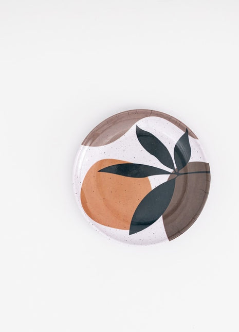 Bright Designs Melamine Small Plate  6 Pieces (D 18cm)black mondo