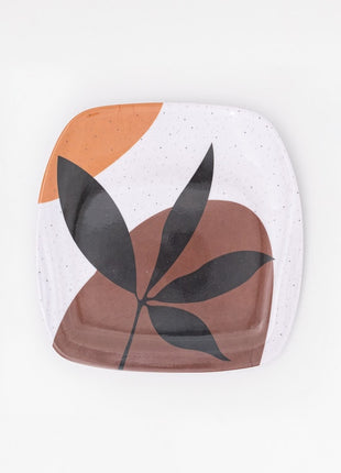 Bright Designs Melamine Square Side Plate 6 Pieces (L 22cm W 22cm) Black Mondo