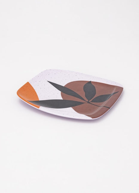 Bright Designs Melamine Square Side Plate 6 Pieces (L 22cm W 22cm) Black Mondo