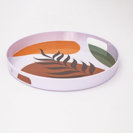 Bright Designs Melamine Round Tray 1 Pieces (D 38cm) Black Mondo