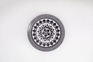 Bright Designs Melamine Dinner Plate 6 Pieces (D 26cm) Black & White
