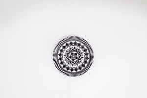 Bright Designs Melamine Small Plate 6 Pieces (D 18cm) Black & White