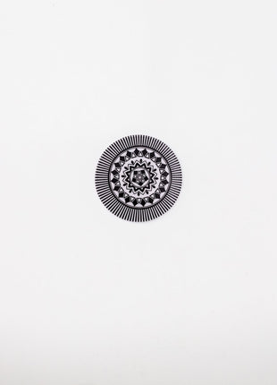 Bright Designs Melamine Coaster 10 Pieces (D10cm) Black & White