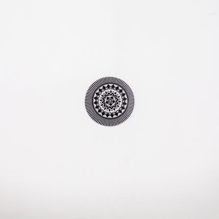 Bright Designs Melamine Coaster 10 Pieces (D10cm) Black & White