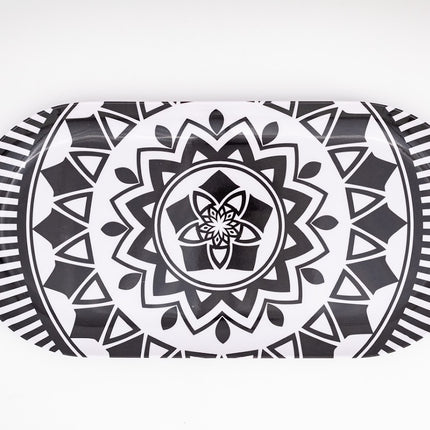 Bright Designs Melamine Serving Platter set of 2 Pieces (L 52 cm W 26 cm) Black & White