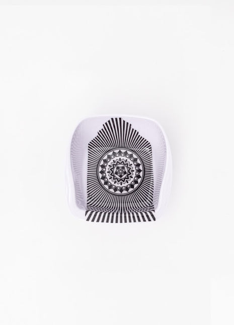 Bright Designs Melamine Bowl 6 Pieces (L 14cm H 5cm) Black & White