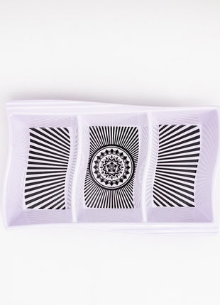 Bright Designs Melamine Savory Tray 2 pieces (L 30cm W 19cm H 3cm) Black & White