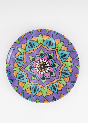 Bright Designs Melamine Dinner Plate 6 Pieces (D 26 cm) Mandala