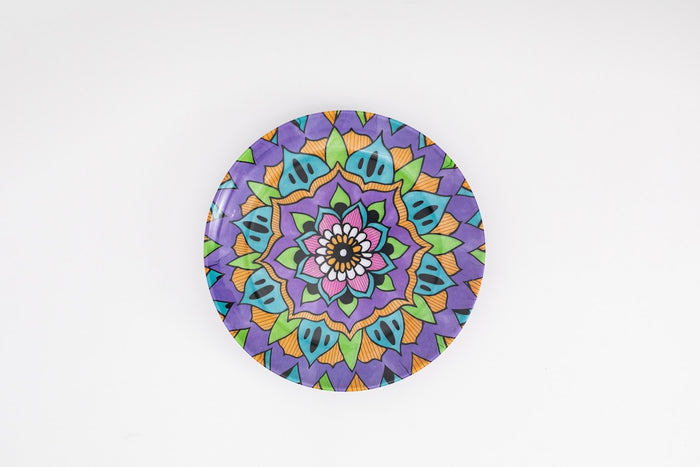 Bright Designs Melamine Dinner Plate 6 Pieces (D 26 cm) Mandala