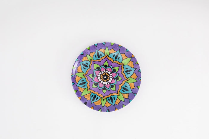Bright Designs Melamine Dinner Plate 6 Pieces (D 22cm) Mandala