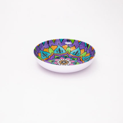Bright Designs Melamine Deep Dish 6 Pieces (D 22cm H 5cm) Mandala
