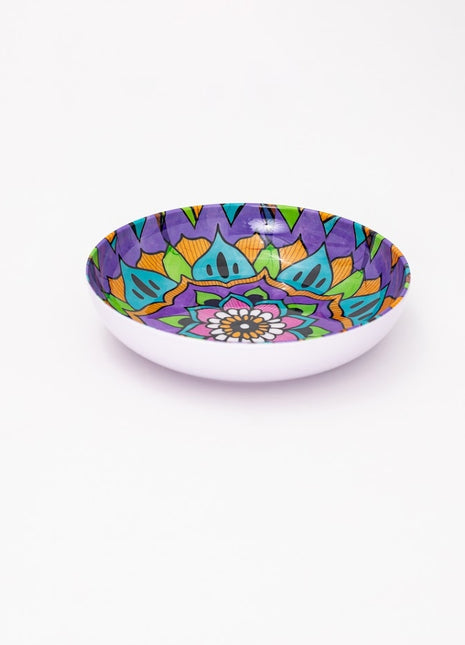 Bright Designs Melamine Deep Dish 6 Pieces (D 22cm H 5cm) Mandala
