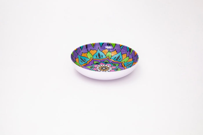 Bright Designs Melamine Deep Dish 6 Pieces (D 22cm H 5cm) Mandala