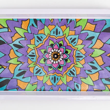 Bright Designs Melamine Rectangle Tray 1 Pieces (L 55cm W 35cm) Mandala