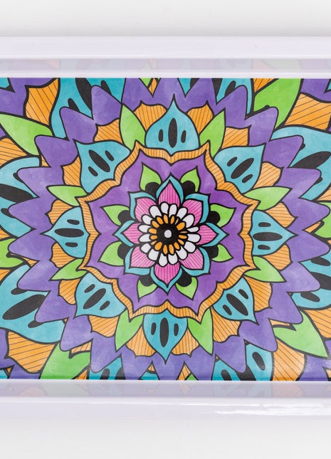 Bright Designs Melamine Rectangle Tray 1 Pieces (L 55cm W 35cm) Mandala