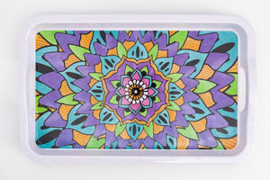 Bright Designs Melamine Rectangle Tray 1 Pieces (L 55cm W 35cm) Mandala