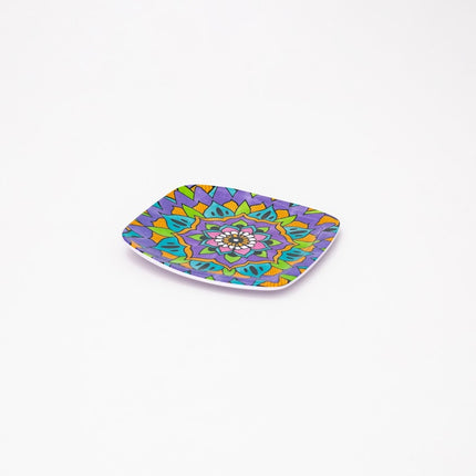 Bright Desinss Melamine Small Plate 6 Pieces (L 18cm W 18cm) Mandala