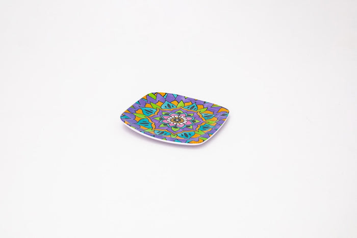 Bright Desinss Melamine Small Plate 6 Pieces (L 18cm W 18cm) Mandala