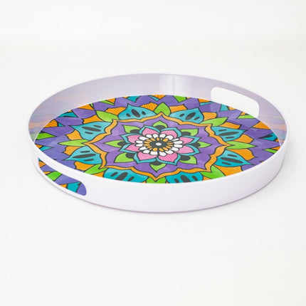Bright Designs Melamine Round Tray 1 Pieces (D 38cm) Mandala