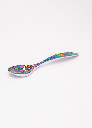 Bright Designs Melamine Square Serving Bowl 3pieces (L 26cm W 26cm H 9cm) Mandala with Spoon & Fork