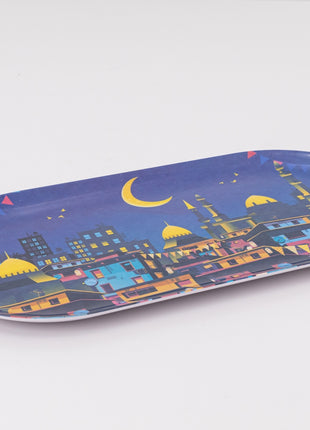 Bright Designs Melamine Oval Platter (L 30cm W 19cm H 3cm) 7aretna