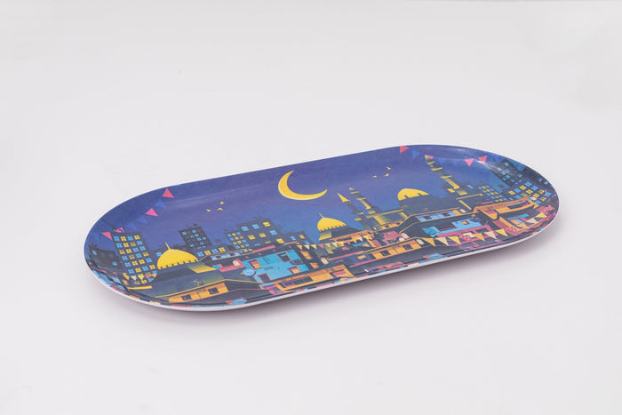 Bright Designs Melamine Oval Platter (L 30cm W 19cm H 3cm) 7aretna