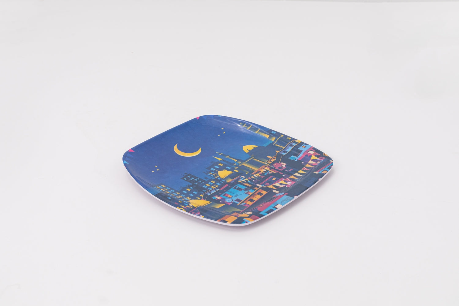 Bright Designs Melamine Square Dinner Plate (L 26cm W 26cm) 7aretna