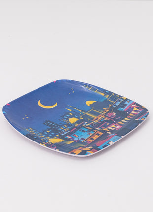 Bright Designs Melamine Square Dinner Plate (L 26cm W 26cm) 7aretna