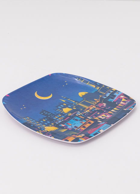 Bright Designs Melamine Square Dinner Plate (L 26cm W 26cm) 7aretna
