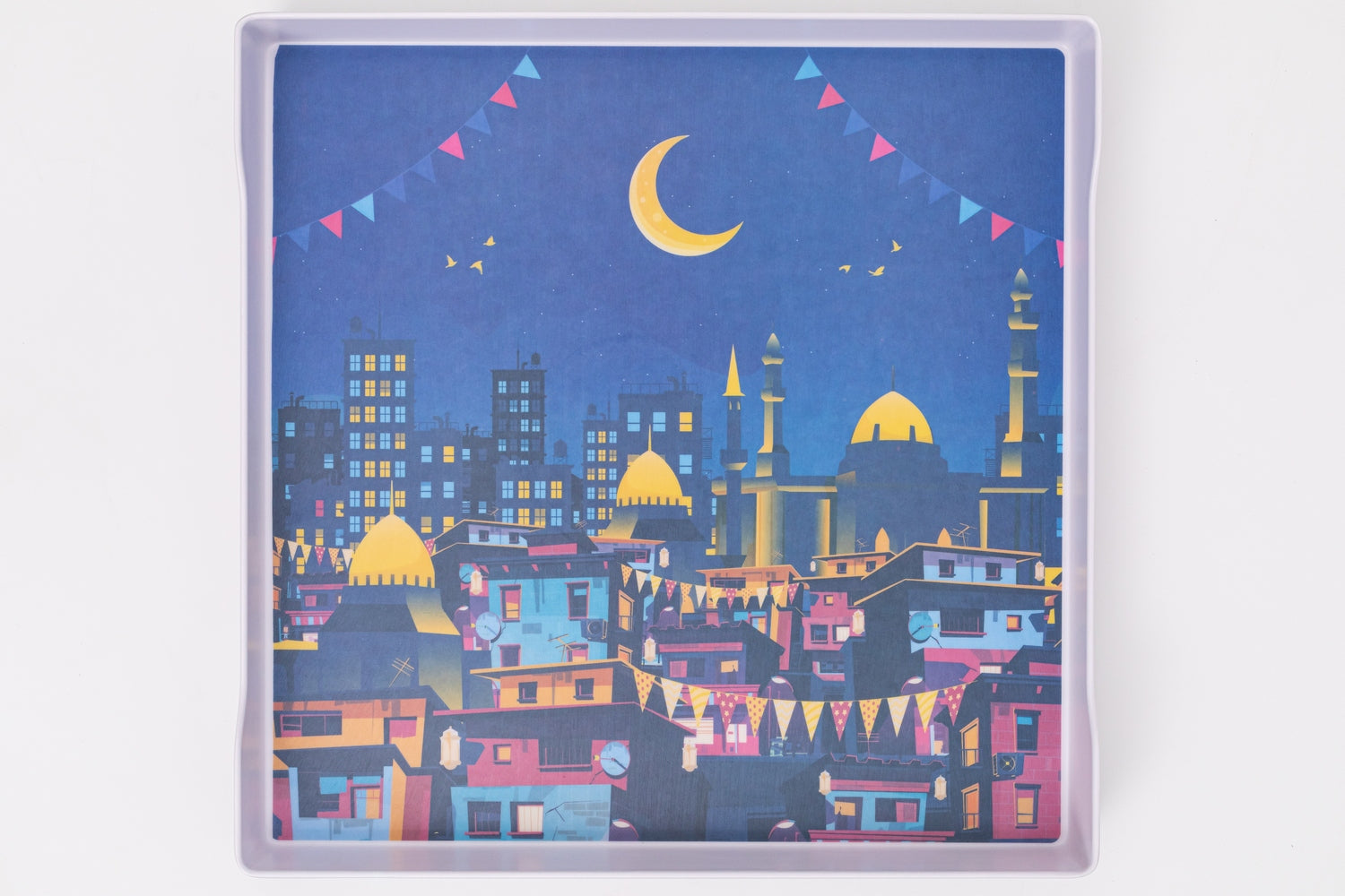 Bright Designs Melamine Matt Square Tray (L 38cm W 38cm)7aretna