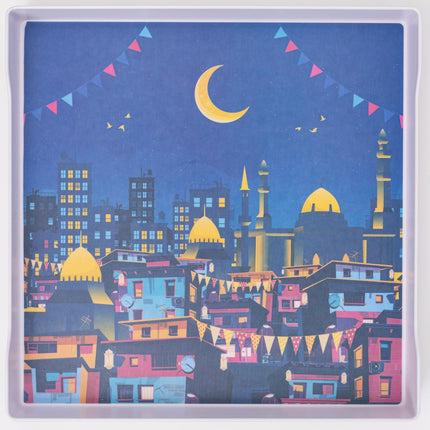 Bright Designs Melamine Matt Square Tray (L 38cm W 38cm)7aretna