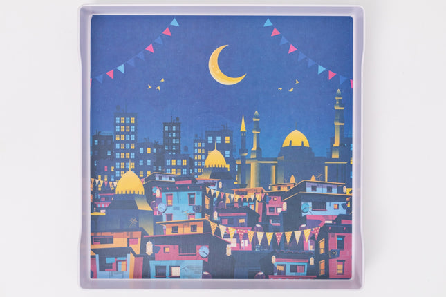 Bright Designs Melamine Matt Square Tray (L 38cm W 38cm)7aretna