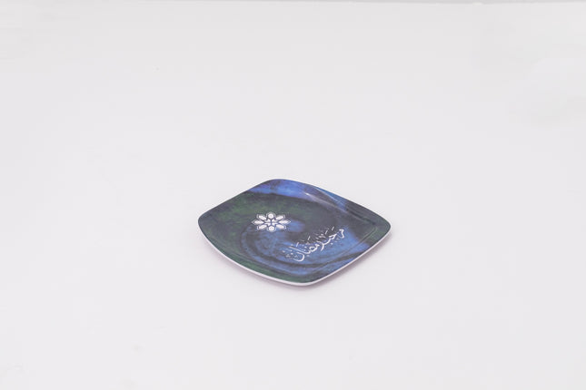 Bright Designs Melamine Small Plate (L 18cm W 18cm) Marhaba Ramadan